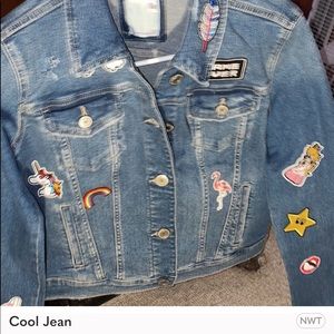 So Jean jacket with assorted patches